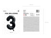 Picture of FOIL BALLOON NUMBER 3 BLACK 34 INCH